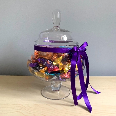 Large Bonbon Jar full of Cadburys Roses Chocolates