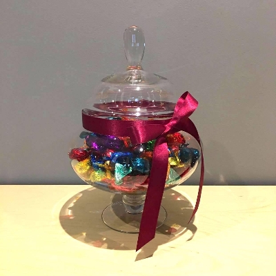 Large Bonbon Jar full of Quality Street Chocolates