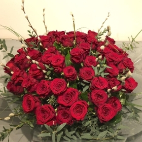 Luxury Bouquet of 50 Naomi Red Roses