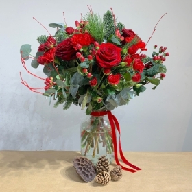 Red Berry Vase